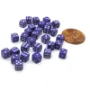 Dice-30 Deluxe Rounded Corner Six Sided D6 5mm .197 Inch Small Tiny Dice - Purple - Your Source for Gaming Essentials