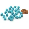 Dice-30 Deluxe Rounded Corner Six Sided D6 5mm .197 Inch Small Tiny Dice - Light Blue - Your Source for Gaming Essentials