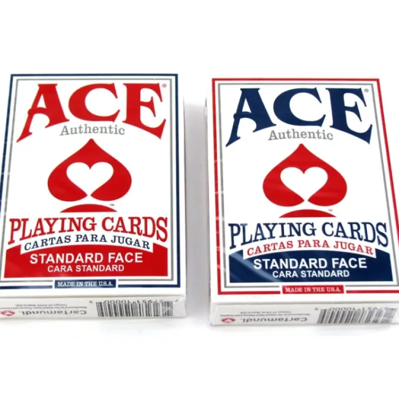 Cards-Ace Standard Size Playing Cards with Standard Faces - 1 Red Deck and 1 Blue Deck - Your Source for Gaming Essentials