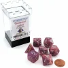 Dice-Aether Dice 7 Piece Polyhedral DnD Dice Set - Rasberry and Cream - Your Source for Gaming Essentials