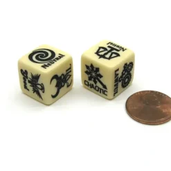 Dice-Alignment Chart Dice, 2 Pieces - Lawful, Neutral, Chaotic & Good, Neutral, Evil - Your Source for Gaming Essentials