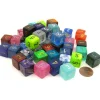 Dice-Bag of 50 Assorted Loose Signature Polyhedral Numbered 15mm D6 Dice - Your Source for Gaming Essentials
