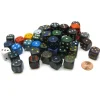 Dice-Bag Of 50 Assorted Loose Speckled 16mm D6 Chessex Dice with Pips - Your Source for Gaming Essentials