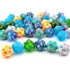 Dice-Bag of 50 d20s Dice Menagerie #10 - Marble, Festive, and Borealis Mix - Your Source for Gaming Essentials