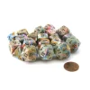 Dice-Bag of 20 Festive Polyhedral Dice - Vibrant with Brown Numbers - Your Source for Gaming Essentials
