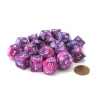 Dice-Bag of 20 Festive Polyhedral Dice - Violet with White Numbers - Your Source for Gaming Essentials