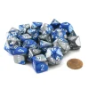 Dice-Bag of 20 Gemini Polyhedral Dice - Blue-Steel with White Numbers - Your Source for Gaming Essentials
