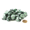 Dice-Bag of 20 Gemini Polyhedral Dice - Black-Grey with Green Numbers - Your Source for Gaming Essentials