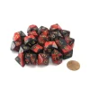 Dice-Bag of 20 Gemini Polyhedral Dice - Black-Red with Gold Numbers - Your Source for Gaming Essentials