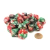 Dice-Bag of 20 Gemini Polyhedral Dice - Green-Red with White Numbers - Your Source for Gaming Essentials