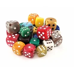Dice-Bag of 30 Jumbo 6-sided Chessex Dice with Pips - 10 each of 25mm, 30mm, 35mm - Your Source for Gaming Essentials