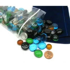 Board Games-Bag of 100 Life Stones Game Markers - Assorted Colors with Storage Bag - Your Source for Gaming Essentials