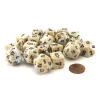Dice-Bag of 20 Marble Polyhedral Dice - Ivory with Black Numbers - Your Source for Gaming Essentials