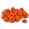 Dice>Bag of 20 Vortex Polyhedral Dice - Orange with Black Numbers - Your Source for Gaming Essentials