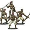 Blood & Plunder Native American African Warriors Unit (4) Unpainted Metal Minis - Your Source for Gaming Essentials New