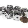 Dice-Box of 6 Zinc Alloy Metal Dice Die Six D6 6 Sided 15mm RPG Board Game Purple - Your Source for Gaming Essentials