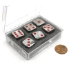 Dice-Box of 6 Zinc Metal Alloy D6 15mm Heavy Dice - Red Pips - Your Source for Gaming Essentials