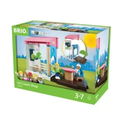 Toys-BRIO 13 Piece Ice Cream Shop Building with People and Accessories - Your Source for Gaming Essentials