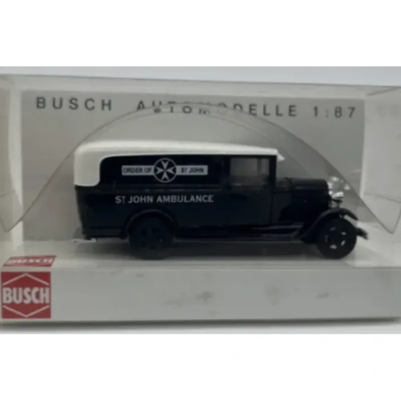 Online Busch 47716 1:87 Black & White Ford AA St.John Ambulance - Your Source for Gaming Essentials Trains