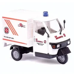 Hot Busch 48479 Emergency 2006 Piaggio Ape 50 3-Wheel Pickup Truck - Assembled - Your Source for Gaming Essentials Trains