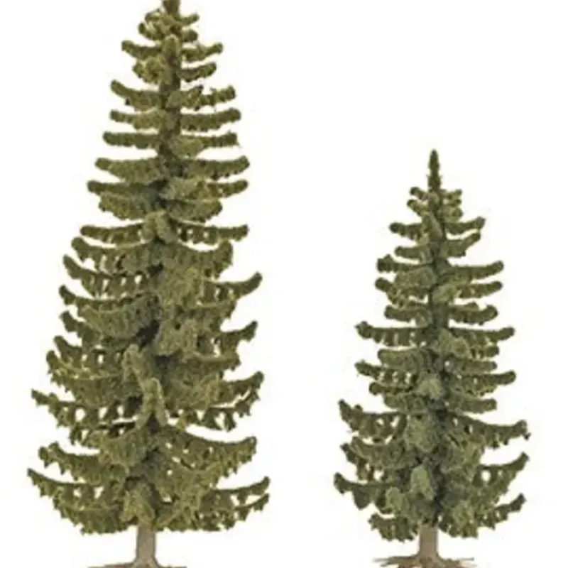 Clearance Busch 6133 HO 3-5/8" & 4-13/16" Spruce Trees (Set of 2) - Your Source for Gaming Essentials Trains