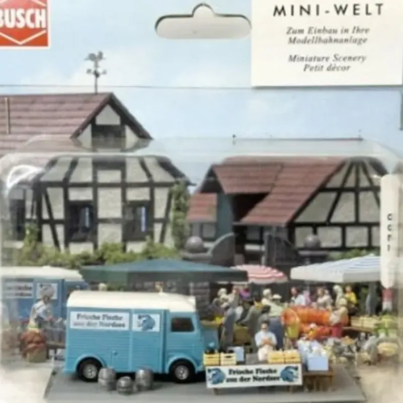 Hot Busch 7708 HO Fish Market Stand Accessory Set - Your Source for Gaming Essentials Trains