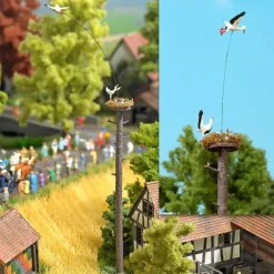 Sale Busch 5481 HO Flying Stork With Nest Motor & Young Stork Kit - Your Source for Gaming Essentials Trains