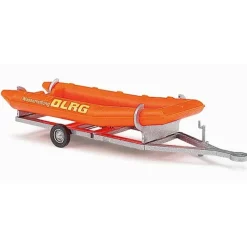 Sale Busch 44924 HO German Life Saving Association Pontoon Rescue Boat with Trailer - Your Source for Gaming Essentials Trains
