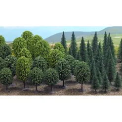 Hot Busch 6491 HO Mixed Forest Trees 2" to 4.25" (Pack of 50) - Your Source for Gaming Essentials Trains