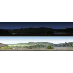 Hot Busch 2876 HO/N/TT Day & Night 198 x 34 cm. Background River Scene - Your Source for Gaming Essentials Trains