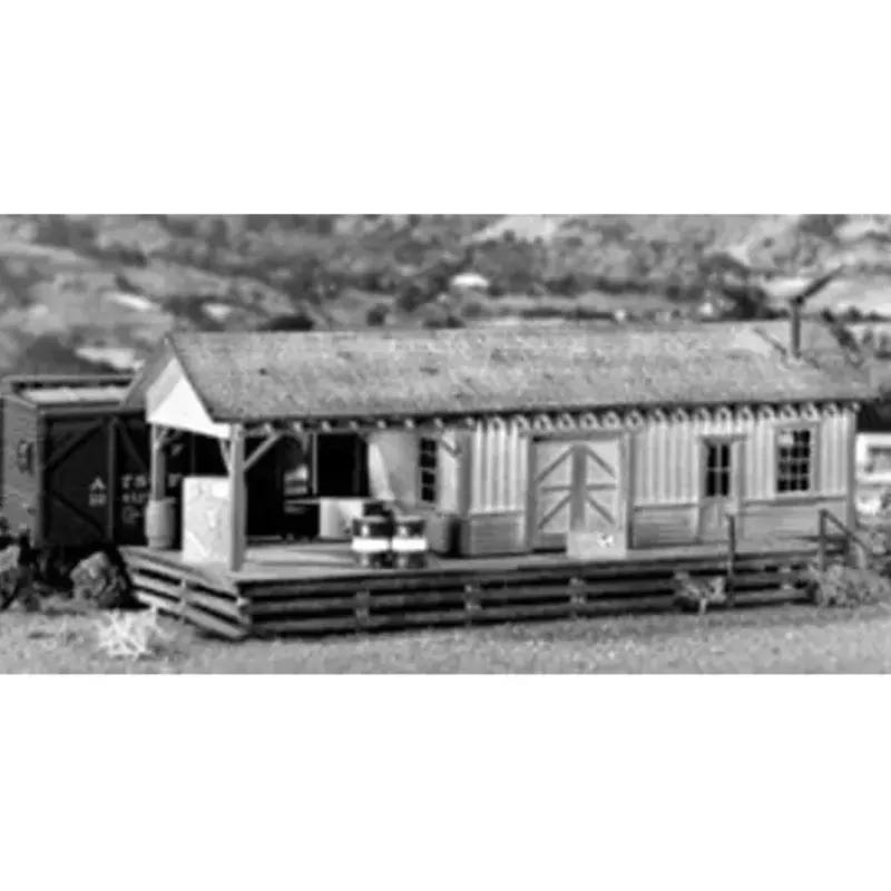 Campbell Scale Models 361-495 HO Wayside Freight Station Wood Building Kit - Your Source for Gaming Essentials Trains