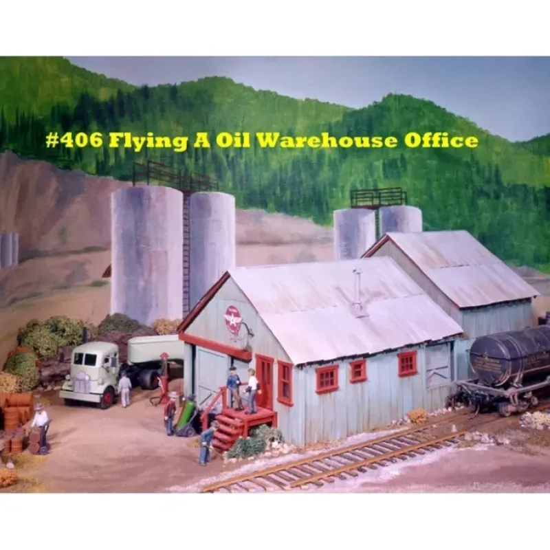 Hot Campbell Scale Models 406 HO Quincy Oil Associated Warehouse & Office Kit - Your Source for Gaming Essentials Trains