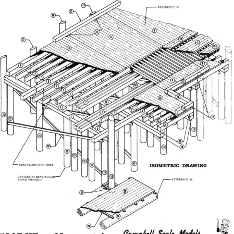 Sale Campbell Scale Models 307 HO Scale Wharf Craftsman Building Kit - Your Source for Gaming Essentials Trains