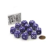 Dice-Case of 12 Deluxe Opaque 16mm Round Edge Dice - Purple with White Pips - Your Source for Gaming Essentials