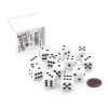 Dice>Case of 12 Deluxe Opaque 16mm Round Edge Dice - White with Black Pips - Your Source for Gaming Essentials