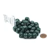 Dice-Case of 36 Deluxe Opaque Small 12mm Round Edge Dice - Green with White Pips - Your Source for Gaming Essentials