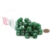 Dice>Case of 36 Deluxe Swirl Small 12mm Round Edge Dice - Ice Green with White Pips - Your Source for Gaming Essentials
