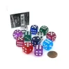 Dice>Case of 12 Deluxe Transparent 16mm Round Edge Dice - Assorted Colors - Your Source for Gaming Essentials