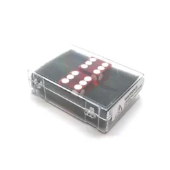 Dice-Case of 2 Large 19mm Transparent Non-Precision Dice - Red with White Pips - Your Source for Gaming Essentials
