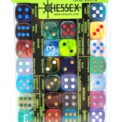 Dice-Chessex 2021 Signature Dice Color Reference Packet - 26 D6 16mm Dice - Your Source for Gaming Essentials