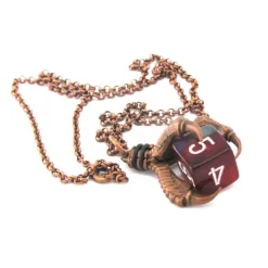 Dice-Chessex Jewelry Dice Pendant Necklace with Old Copper Finish - Holds a D6 Die - Your Source for Gaming Essentials