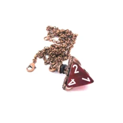 Dice-Chessex Jewelry Dice Pendant Necklace with Old Copper Finish - Holds a D4 Die - Your Source for Gaming Essentials