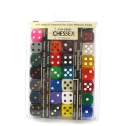 Dice-Chessex Opaque and Translucent Dice Color Reference Packet - 26 Various Colors - Your Source for Gaming Essentials