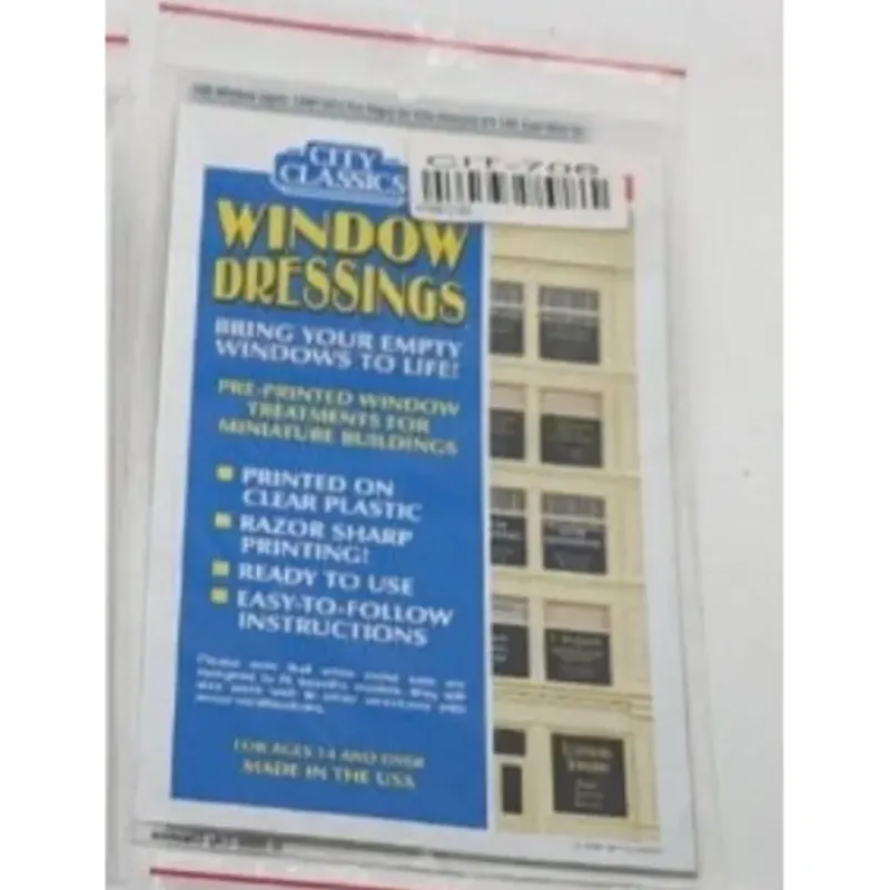Discount City Classics 706 HO Window Signs 1940's-50's Era Signs for 106 East Ohio St. - Your Source for Gaming Essentials Trains