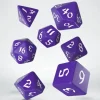 Dice-Classic Runic 7 Piece Polyhedral Dice Set - Purple & White - Your Source for Gaming Essentials