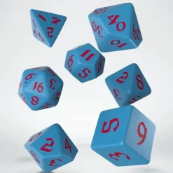 Dice-Classic Runic 7 Piece Polyhedral Dice Set - Blue & Red - Your Source for Gaming Essentials
