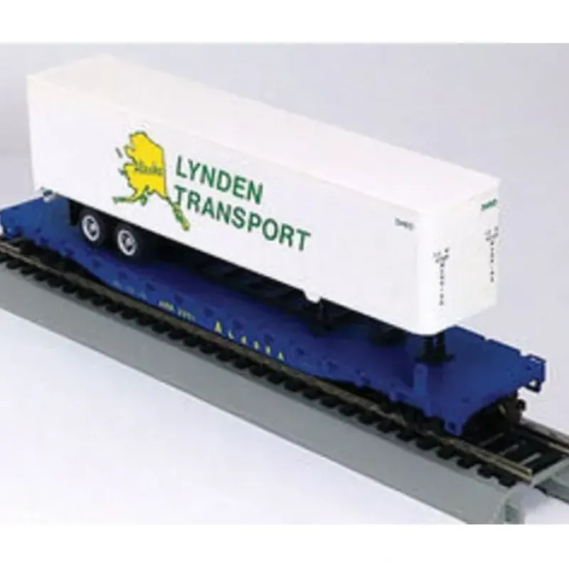 Sale Con-Cor 9424 HO Alaska Railroad 54' Flatcar with 40' Trailer Kit #2951 - Your Source for Gaming Essentials Trains