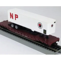 Con-Cor 9427 HO Northern Pacific 54' Flatcar with 40' Trailer - Kit #60361 - Your Source for Gaming Essentials Trains
