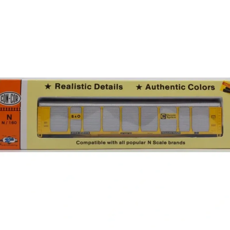 Outlet Con-Cor 0001-603009(01) N Baltimore & Ohio Tri Level Auto Freight Car #910373 NIB - Your Source for Gaming Essentials Trains