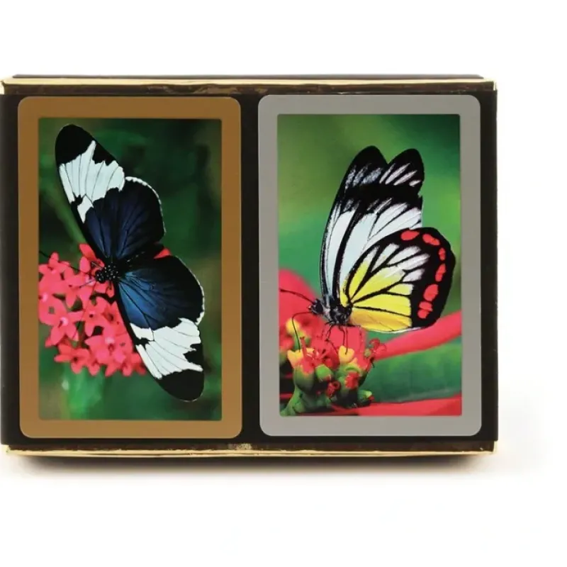 Cards-Congress Butterflies Jumbo Index Bridge Playing Cards - 2 Deck Set - Your Source for Gaming Essentials